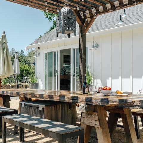 Gather everyone around the table for an alfresco lunch