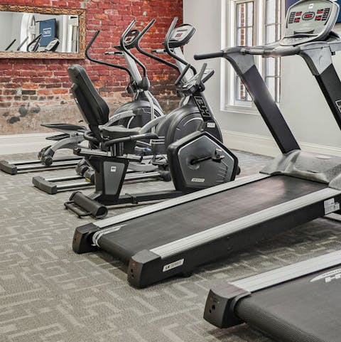 Sweat it out in the communal gym