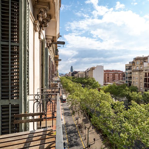 Take your morning coffee out onto the balcony and admire the city views