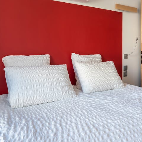 Get a good night's rest in the comfy bedrooms