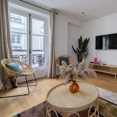 Sip coffee in a chic window seat