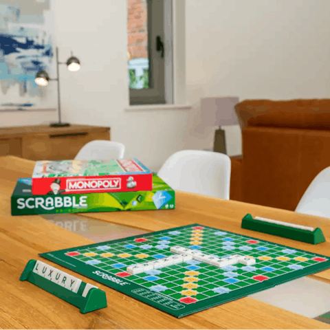 Enjoy a family game night around the dining table – board games are provided