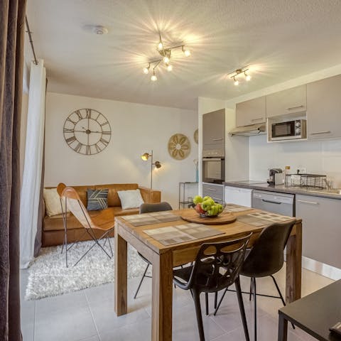 Gather around the dining table for a celebratory meal