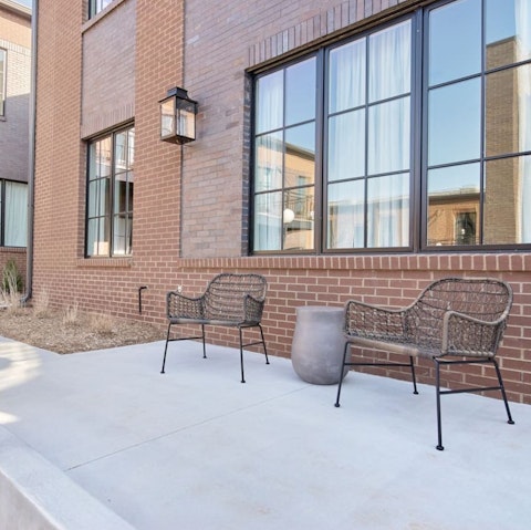 Grab some fresh air in the building's shared courtyard