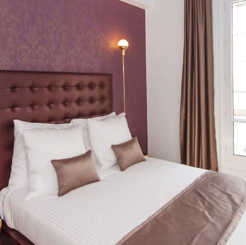 Get a good night's rest in one of the luxurious bedrooms