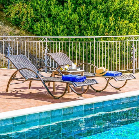Relax by the private infinity pool