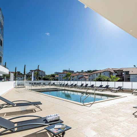 Enjoy a refreshing dip in the pool