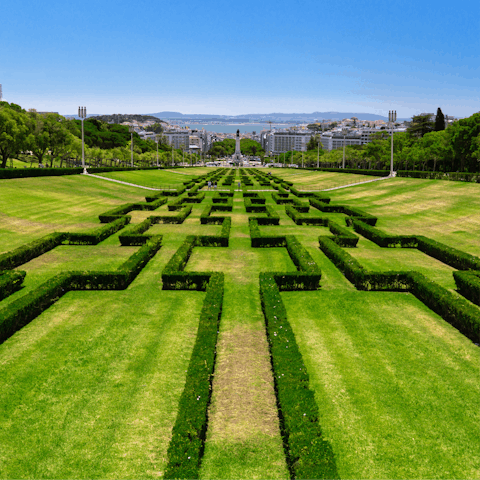 Soak up the views of the city from Parque Eduardo VII, just a short stroll away