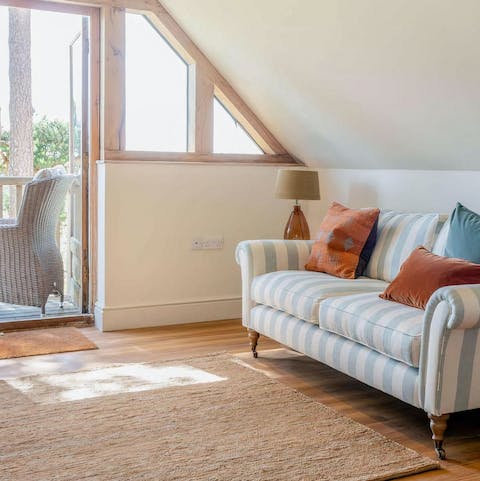 Feel cosy indoors with a good book, or enjoy a drink on the terrace