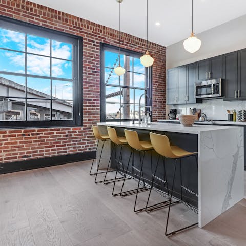 Enjoy the well-lit space and modern interiors