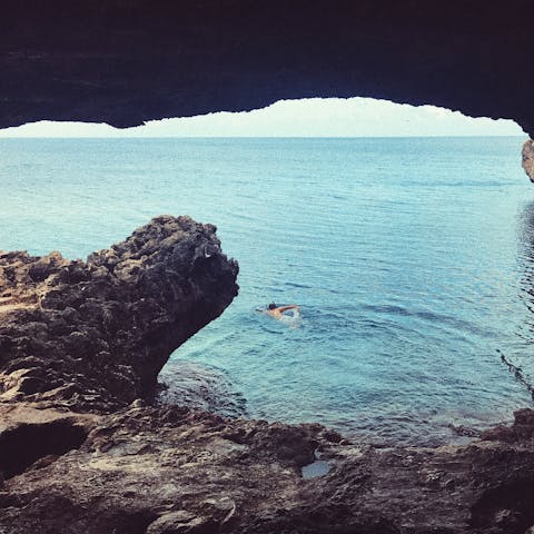 Explore the beautiful beaches of Protaras, with Fig Tree Bay  less than a five-minute drive away