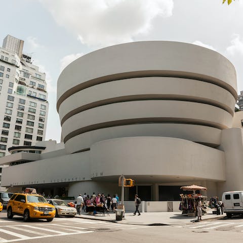 Admire contemporary and modern art masterpieces in the Guggenheim