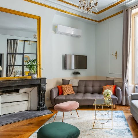 Put your feet up and relax with a glass of French wine, after exploring the sights of Paris