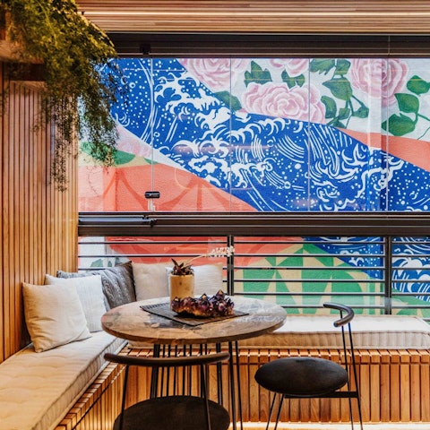 Savour evening drinks on the private balcony