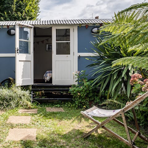 Relax with a cup of coffee in your own garden