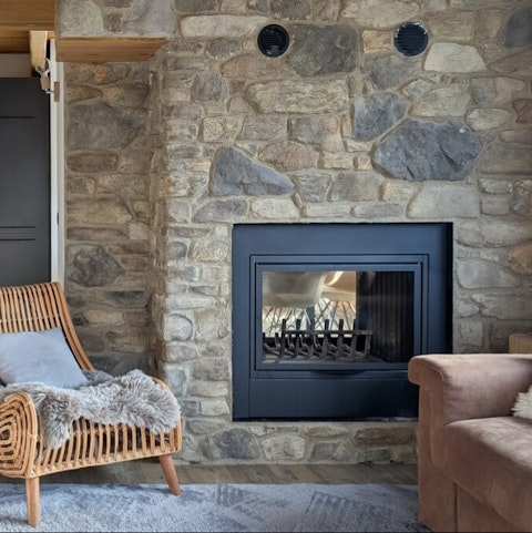 Warm up by the fire after a day on the slopes