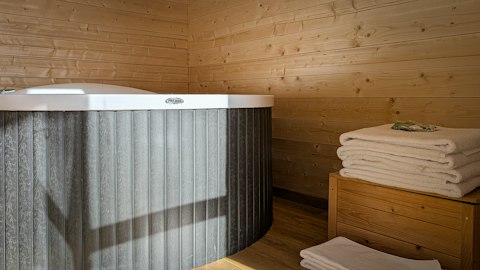 Unwind in the sauna or the hot tub
