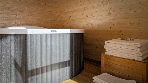 Unwind in the sauna or the hot tub
