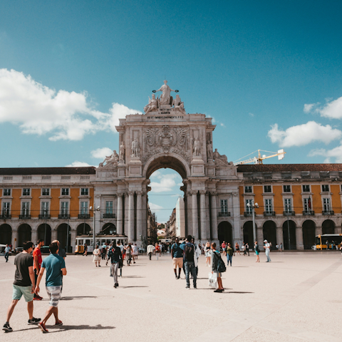 Start your sightseeing adventure at nearby Praça do Comércio