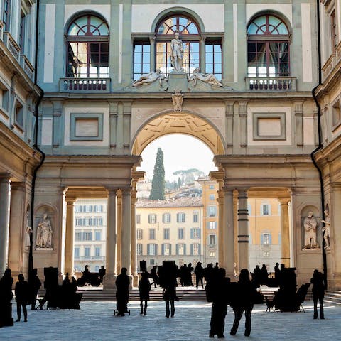 Admire Botticelli's work at the Uffizi – it's a six-minute walk