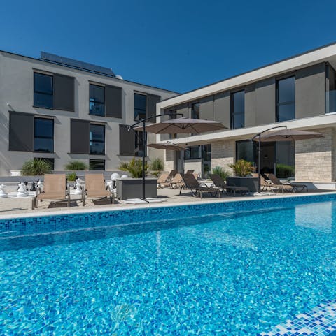 Enjoy the sunshine from the private pool