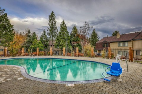 Enjoy the on-site amenities, including the shared swimming pool