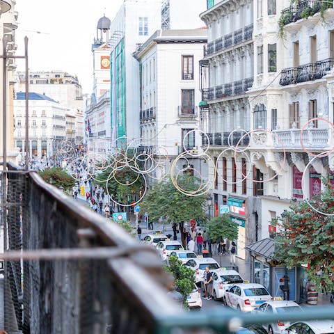 Watch the world go by from your private balcony