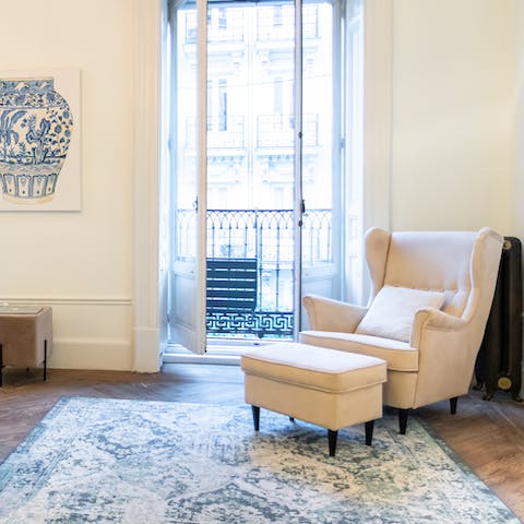 Curl up in the cosy armchair with a good book