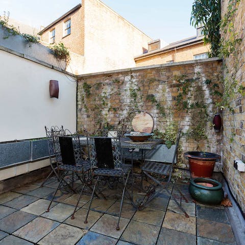 Gather together for drinks on the terrace