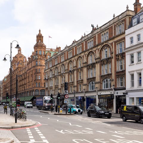 Stay in London's shopping epicentre with Harrods four minutes from your door