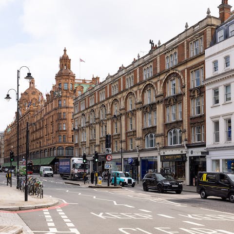 Stay in London's shopping epicentre with Harrods four minutes from your door