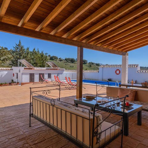 Savour Spanish inspired meals as the sun sets over the countryside