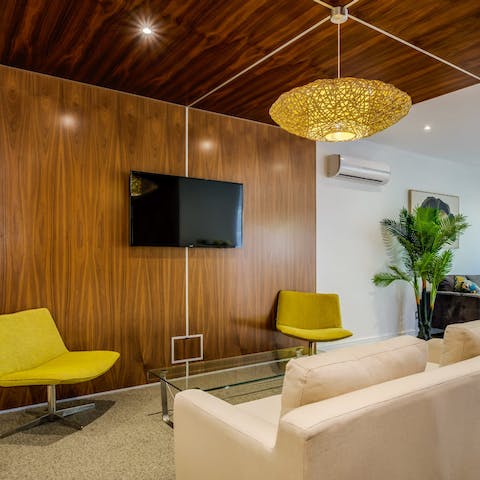 Admire the home's contemporary styling