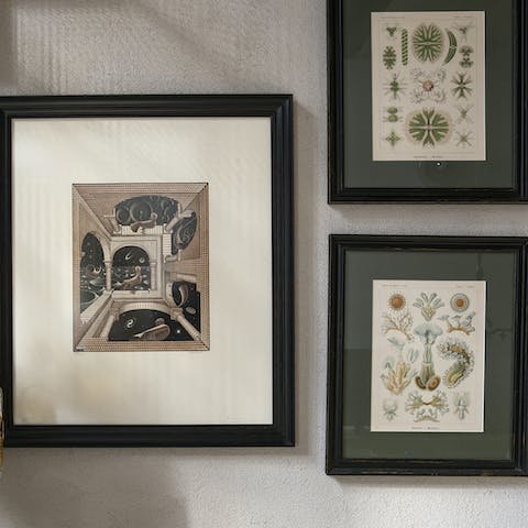 Admire the perfectly curated artworks throughout