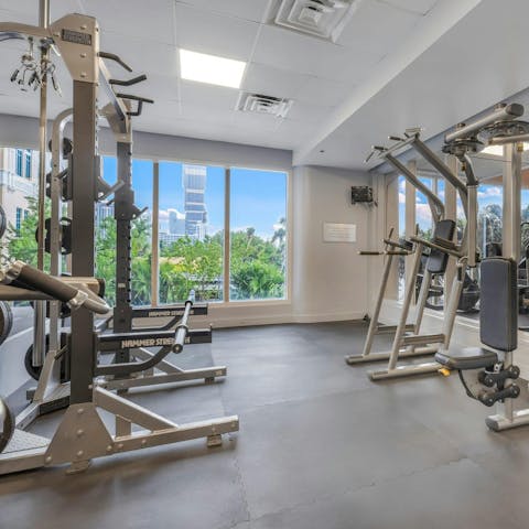 Embrace an energising workout in the shared gym