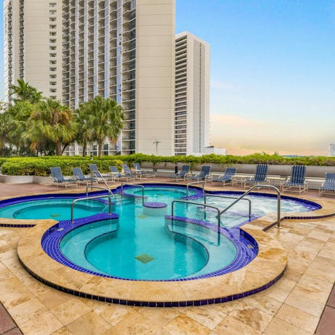 Feel refreshed after a blissful dip in the shared pool