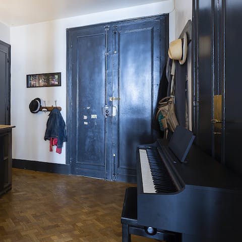 Practise your musical skills on the grand piano