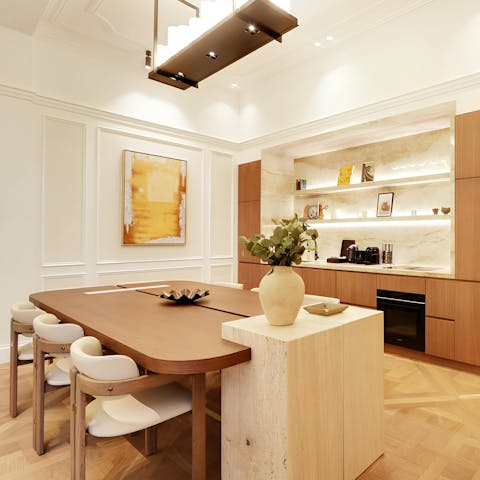 Rustle up pastries for breakfast in the modern kitchen