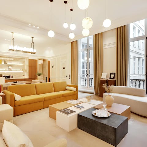 Relax with a good book in the light-flooded living room