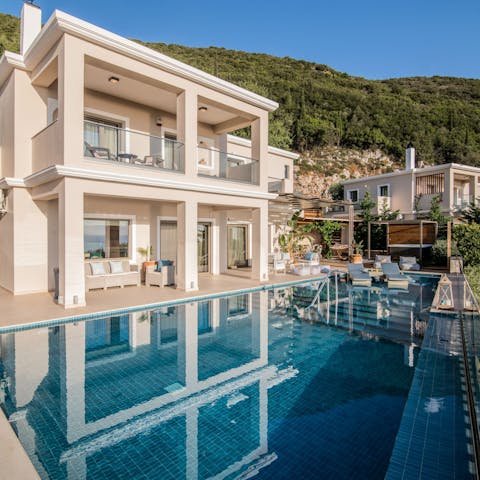 Start your day with a sunrise dip in the private pool
