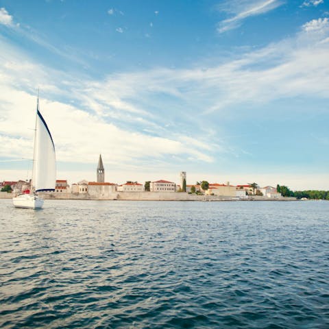 Explore the stunning town of Poreč, 10 kilometres away