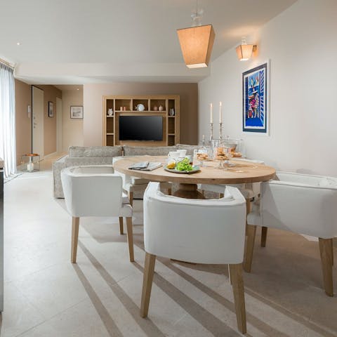 Enjoy some Istrian wine at the dining table