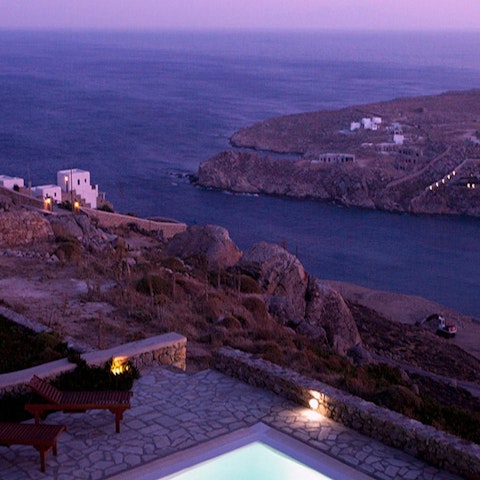 Witness spectacular Mykonos sunsets from your private terrace