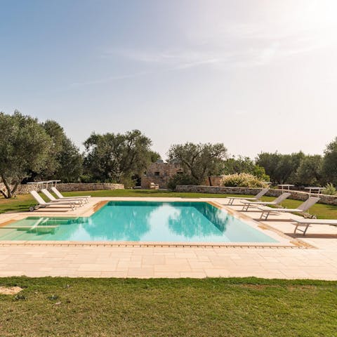 Swim in the private pool as the quiet of nature surrounds you