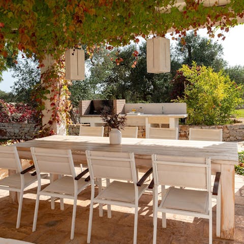 Light the barbecue for an alfresco meal with loved ones