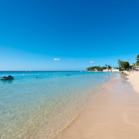 Take the free shuttle to Mullins Beach, only minutes away