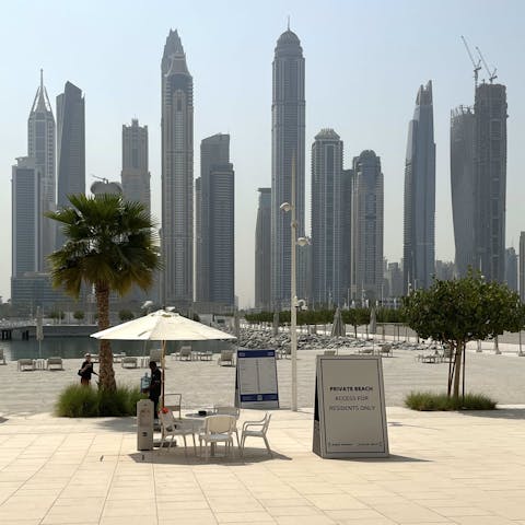 Stroll to the private beach and sink your feet into the pristine white sand