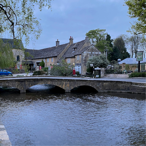 Explore the picturesque Bourton-on-the-Water, only 13 miles away