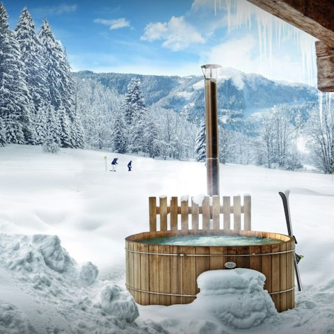 Unwind in the Nordic hot tub after a long day on the mountain