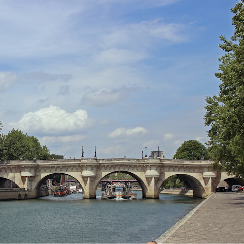 Start your sightseeing with a stroll along the nearby Seine
